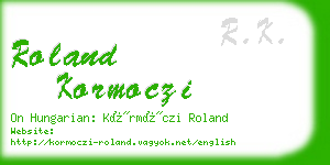 roland kormoczi business card